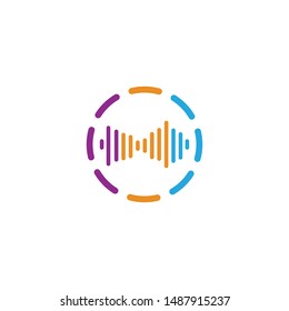 soundwave illustration logo icon vector template