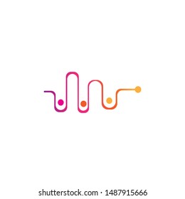 soundwave illustration logo icon vector template