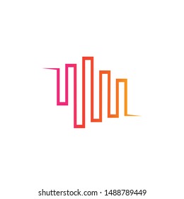soundwave illustration logo icon vector template