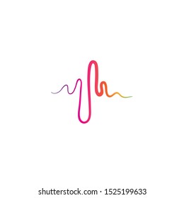 soundwave illustration logo icon vector template