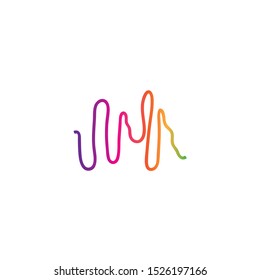 soundwave illustration logo icon vector template