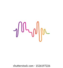 soundwave illustration logo icon vector template
