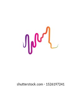soundwave illustration logo icon vector template