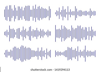 Soundwave line art for music apps and websites. 