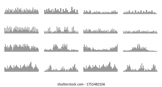 Soundwave Line, Audio, Sound Wave. Design Sound Spectrum, Equalizer Template. Music Vibration Element. Vector Illustration EPS 10 