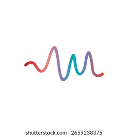 Diseño plano de Vector de ícono de música de onda sonora
