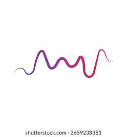 Diseño plano de Vector de ícono de música de onda sonora