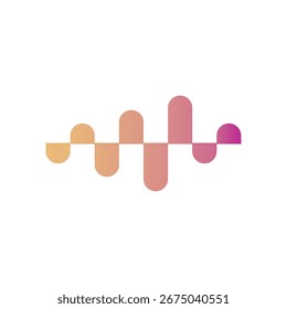 Soundwave Music icon vector flat design