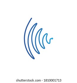 plantilla de vector de logotipo de música de onda sonora