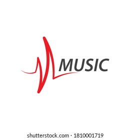 soundwave music logo vector template