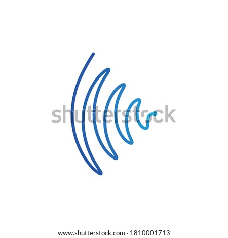 soundwave music logo vector template