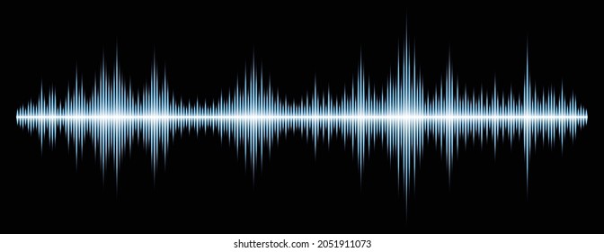 Soundwave on black  background in vector format