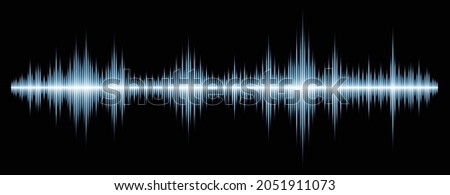 Soundwave on black  background in vector format