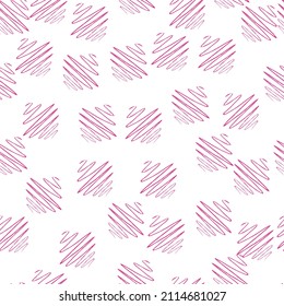 Soundwave seamless pattern. Curve waves background. Repeated texture in doodle style for fabric, wrapping paper, wallpaper, tissue. Vector illustration.