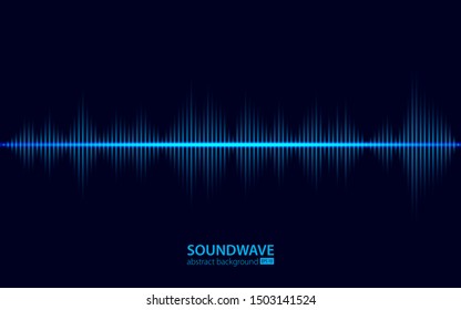 Soundwave vector abstract background. Music radio wave. Sign of audio digital record, vibration, pulse and music soundtrack.