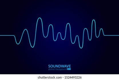Soundwave vector abstract background. Music radio wave. Sign of audio digital record, vibration, pulse and music soundtrack