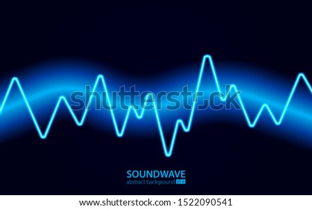 Soundwave vector abstract background. Music radio wave. Sign of audio digital record, vibration, pulse and music soundtrack