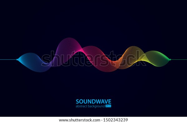 Soundwave\
vector abstract background. Music radio wave. Sign of audio digital\
record, vibration, pulse and music\
soundtrack.