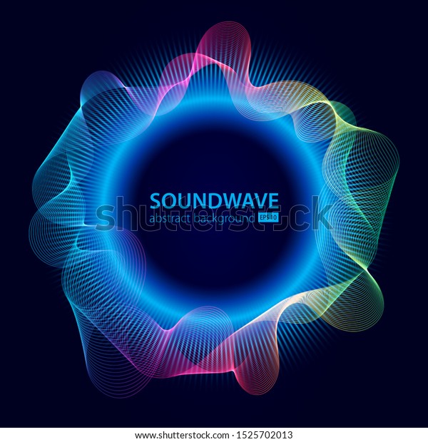 Soundwave\
vector abstract background. Music radio wave. Sign of audio digital\
record, vibration, pulse and music\
soundtrack.