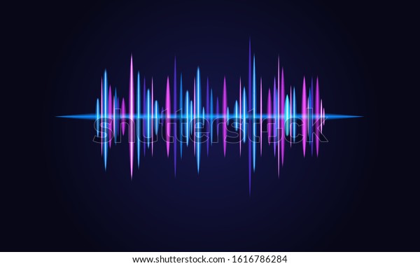 Soundwave\
vector abstract background. Music radio wave. Sign of audio digital\
record, vibration, pulse and music\
soundtrack
