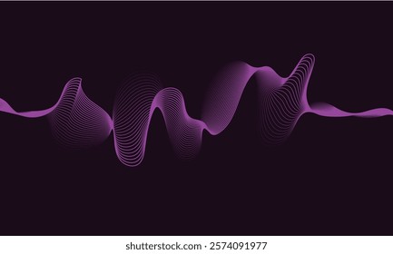 soundwave wave lines smooth flowing dynamic abstract isolated on white background. Technology, digital, communication, science, music concept vector background illustration