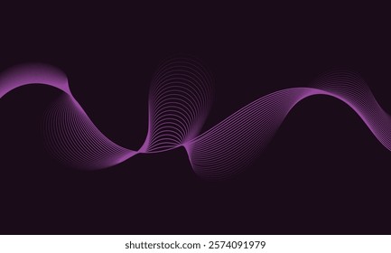 soundwave wave lines smooth flowing dynamic abstract isolated on white background. Technology, digital, communication, science, music concept vector background illustration