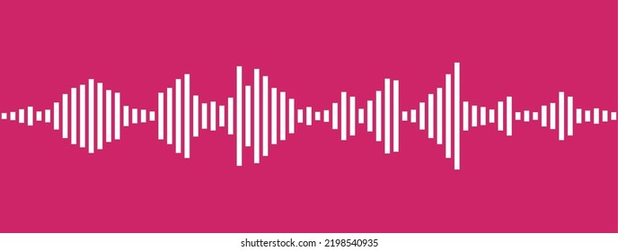 Soundwave waveform lines. Simple audio sound display. Abstract vector for podcast or music streaming.