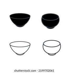 Soup ball icon stock illustration.