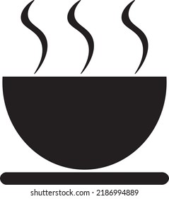 Soup ball sign vector black color yummy soup