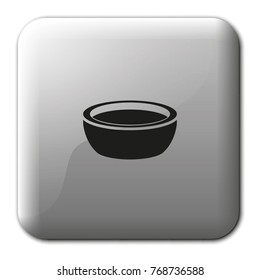 Soup bowl flat vector icon.