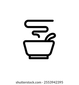 soup bowl icon design template