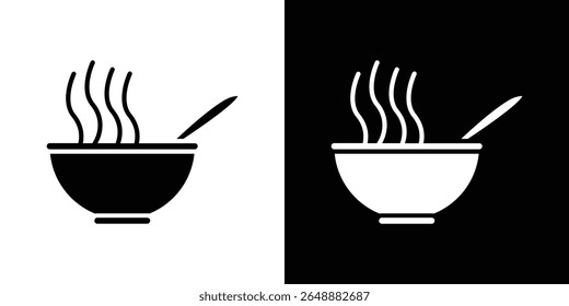 Soup bowl icon of a flat style vector