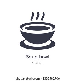 soup bowl icon. isolated soup bowl icon vector illustration from kitchen collection. editable sing symbol can be use for web site and mobile app