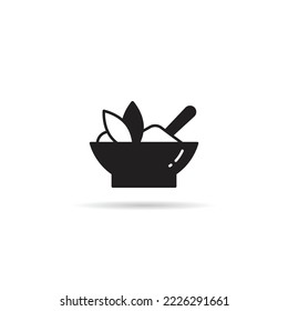 soup bowl icon on white background