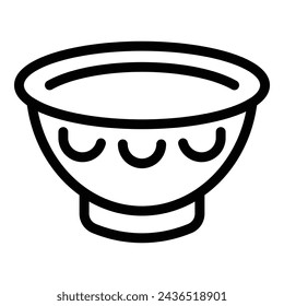 Soup bowl icon outline vector. Culinary canteen vessels. Ceramic dish plates