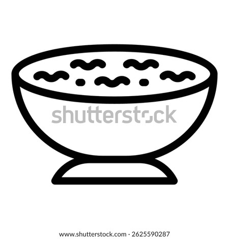 Soup bowl icon. Outline soup bowl vector icon for web design isolated on white background