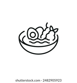 Soup bowl icon. Simple soup bowl icon for social media, app, and web design. Vector illustration