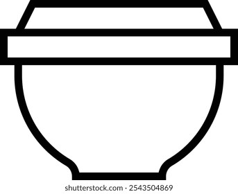 soup bowl icon. Thin linear style design isolated on white background