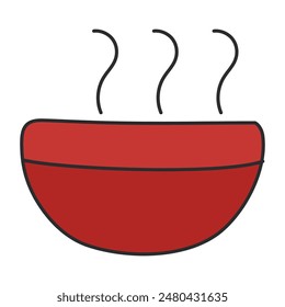 Soup bowl icon in trendy design

