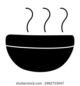 Soup bowl icon in trendy design

