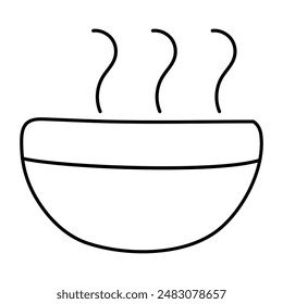 Soup bowl icon in trendy design

