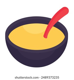 Soup bowl icon in trendy design