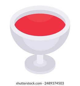 Soup bowl icon in trendy design