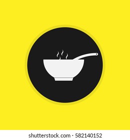 Soup bowl icon Vector.