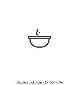 soup bowl isolated line icon for web and mobile