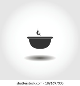 Soup Bowl Isolated Vector Icon. Food Design Element