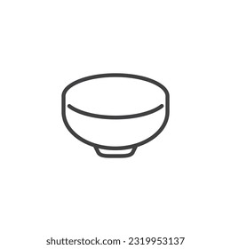 Soup bowl line icon. linear style sign for mobile concept and web design. Kitchen bowl outline vector icon. Symbol, logo illustration. Vector graphics