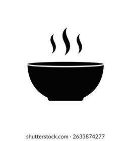 Soup bowl meal vector icon set. Bowl vector icon. Vector icon illustration of a bowl. Flat style bowl icon. 
