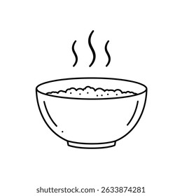 Soup bowl meal vector icon set. Bowl vector icon. Vector icon illustration of a bowl. Flat style bowl icon. 