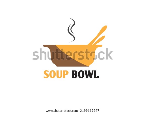 Soup Bowl Restaurant Food Logo Stock Vector (Royalty Free) 2199119997 ...